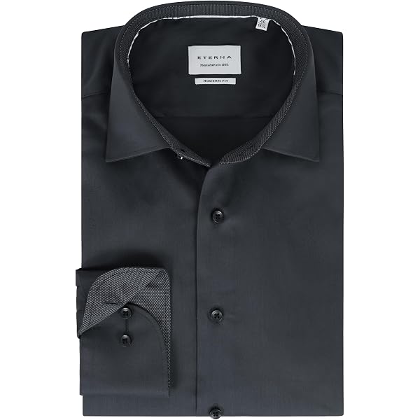 ETERNA - Modern Fit Dobby Textured Long Sleeve Shirt - Le Capitaine D'a
