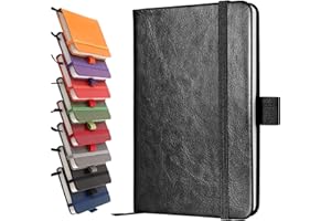 LEFUTE A6 Notebooks, Pocket Notebook Small Notebook Note Pad Hardback Notebook A6 Small Notepad Journal 200 Pages(100 Sheets)-Black