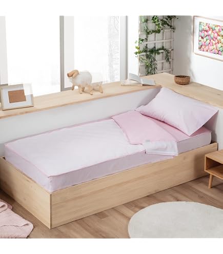 DHESTIA HOME Saco Nórdico Cremallera Ajustable Para Cama Infantil 90 Y 105 - Florenzia, Tejido Suave (Funda Sin Relleno)