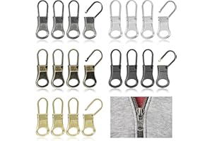 DREAMARK 20 Stück Reißverschluss Zipper Set – 5 Farben Universal Zipper für Reißverschluss Reparatur, Metall Ersatz Anhänger, reisverschluss-zipper für Kleidung, Koffer, Rucksäcke, Geldbörse & Handtaschen