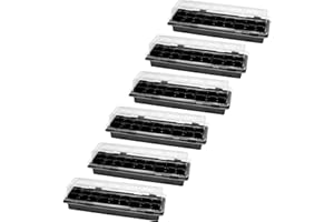 Garronda Mini Serre Boîte de Culture pour Plantes d'Intérieur Pots de Culture GD-0043 (47x16 cm; Noir, 6 Pièces)