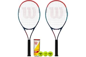 Wilson Tour Impact Tennis Racket Twin Set inc Championship Tennis Balls