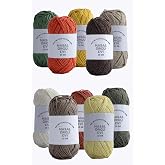 25 Gram Mini Cotton Serisi%100 Pamuk &Ouml;rg&uuml; İpi 10 Renk Punch ve Amigurumi İpi (sonbahar)