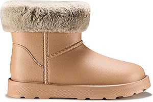 ESTRO Stivaletti Donna Invernali Bassi - Stivali Pioggia Donna Gomma Stivali da Pioggia Stivaletti con Pelo F115