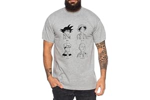 Tee Kiki SRNS - Camiseta de Hombre Son Ruffy Luffy Naruto Saitama One Dragon Master Goku Ball Vegeta Turtle Roshi Piece Golds Db