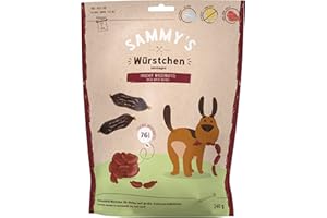 SAMMY'S HUNDESNACKS Sammy´s Saucisses | Buffle d'eau | Snack juteux pour Chiens avec Beaucoup de Viande fraîche | sans céréales | Protéine Animale Unique | sans Sucre ajouté | 1 x 240 g