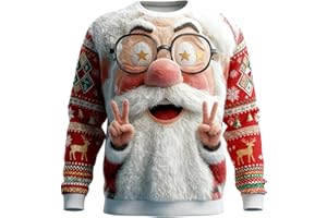 Sonnena Vetement Noel Pull De Noël Lumineux Et Musical Moche Homme Sweet Famille Tres Pull'de Grande Taille LED Femme Humoristique Village Adulte Ado Le Plus Deco Ridicule Vêtement