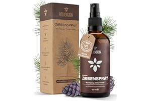 Heldengrün© Spray di pino cembro, 100 ml, spray per ambienti di alta qualità, in vero olio di pino cembro