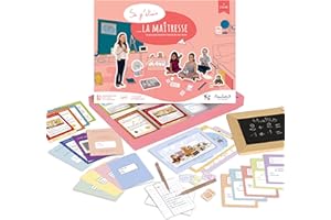 Amulette - Coffret Si J’étais la Maîtresse - Jeu Éducatif 6 à 10 ans - 80+ Accessoires pour Jouer à la Maîtresse d’École Primaire - Jouet Cadeau Enfant Fille Garçon Métier - Fabriqué en France - GCMA