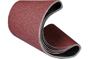 STEBRUAM 5 piezas Bandas de Lija 200 x 750 mm, 40/60/80/120/240 Mix grano Para Lijadora de Banda