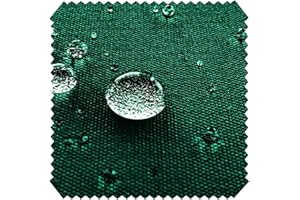 novely® ARAGON WATERPROOF UV+ - Premium Outdoor-Stoff - Lichtechter Möbelstoff - Polsterstoff in Baumwoll-Optik - Markisenstoff - Pflegeleichte Meterware 1lfm (32 Dunkel Grün)