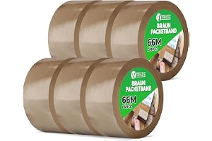 V1 Trade - Förpackningstejp, Braun tejp Förpackningstejp - 6 Stück