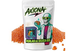 BIOKY Gel de Sílice 1KG Impresora 3D – Reutilizable y con Indicador de Humedad Naranja – Antihumedad para Armarios y Cajones, Filamento – Perlas de Silica Gel (1KG)