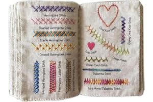 GENERIC Libro per punto fai da te, libro creativo per ricami con ago e filo, quaderno per ricamo a punto per principianti e appassionati di ricamo (B)