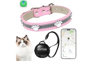 AOIKOY Collare del Tracker GPS dell'animale domestico del Gatti Collare+ intelligente Tracker Localizzazione in tempo reale/portata illimitata per i Gatti Dimensione regolabile impermeabile solo per IOS