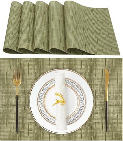 Tovaglietta Americana CAMILLA HOME - Righe Bianco E Beige, Lavabile E Antiscivolo - Foto 3