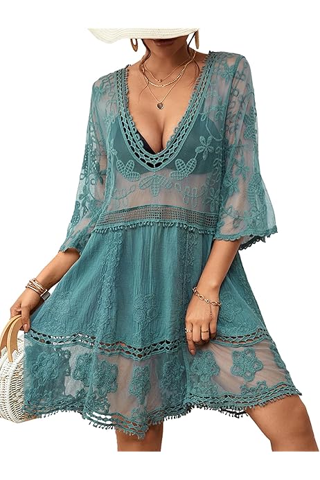 Boho Jurken Met Print FANCYINN Bohemian Maxi Jurk Kanten