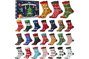 Moyel Advent Calendar 2025 Men Socks 9-11 Funny 24 Days of Adult Advent Calendar 2025 Cute Christmas Gifts for Men Unique Christmas Countdown Gifts for Him Dad Boyfriend Husband Brother