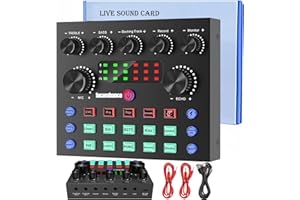 Microfono Mixer Audio Set per DJ Microfono Gaming Pacchetto Attrezzatura Podcast,focombance Condensatore Microfono Pc Bluetooth Pacchetto Attrezzatura Interfaccia Audio Mixer Live Karaoke Stream
