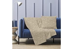 HABITA 33 HOME Telo copridivano 3 posti 250x280 cm universale – copridivano antigraffio gatto e cane, sofa cover decorativa per divani e poltrone, copridivani eleganti e resistenti (Beige Amalfi)