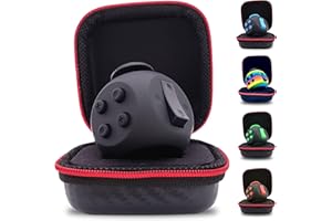 PILPOC theFube Fidget Cube - Deluxe Authentic Fidget Toys for Adults & Kids - Premium Protective Case, Stress Cube, Anxiety Toys, ADHD, OCD, Autism. Quiet Sides & Fidget Clicker Toy (Black)