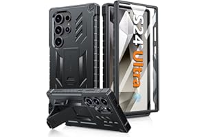 FNTCASE Etui do Samsung Galaxy S24-Ultra: 360 etui na telefon komórkowy, wbudowany stojak, ochrona wojskowa, odporne na uderzenia, wytrzymałe etui ochronne chroniące przed upadkiem do Samsung Galaxy