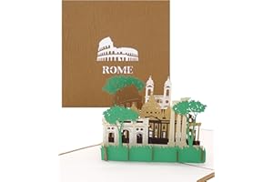 COLOGNE CARDS Kartka 3D Pop Up "Rzym – Panorama" jako pamiątka, bon, zaproszenie, kartka urodzinowa, zaproszenie i bon podróżny