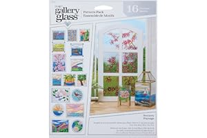 FolkArt Gallery Glass Pattern Set 3/Pkg-Scenery