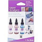 Polyform Sculpey Liquid Medium-Glam Metal 3 x 29 ml, 29 ml, Gold,Bronze