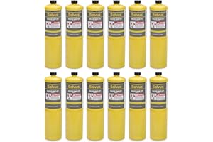 LAVATAP Salvus Map HTi Mapp Gas for Blowtorch Plumbing Blow Torch Bottle for Plumbers Soldering Mechanics Burns Hotter Than Propane (12)