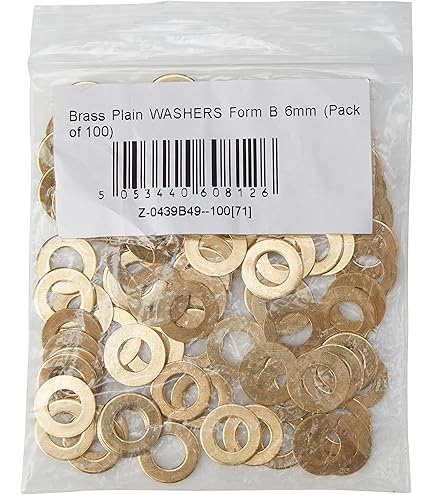 20-Pack Brass Sealing Washers 6.3x12x1.5mm - Flat Ring Gaskets For M6 Screws
