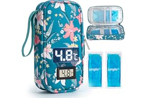 SUNMON Nevera Insulina Viaje con Indicador de Temperatura, Aprobadas por la TSA para Medicamentos Viaje. Incluyen Dos Bolsa de Hielo, un Estuche para Pluma de Insulina