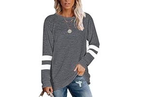 MOLERANI Sweatshirt Damen Langarmshirt Rundhals Oversize Pullover Oberteile Freizeit T Shirts für Herbst Winter S-3XL