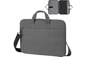 Luckits 15,6 Pollici Custodia Borsa Porta PC, custodia computer impermeabile, dotata tracolla regolabile, multifunzione borsa pc Computer Compatibile con MacBook HP Dell Lenovo Asus Notebook (silver)