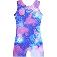 Leotards for Girls Gymnastics Unicorn Sparkly Pink Biketards Stars Rainbow Clouds