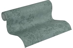 Livingwalls New Walls Vliestapete Wald-Optik 10,05 m x 0,53 m - Grün - Tapete leicht strukturiert - 373973