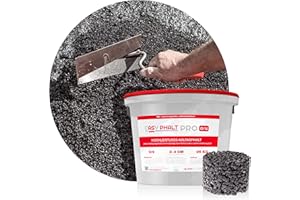 Schicker Mineral – EASYPHALT PRO® Kaltasphalt 25kg im wiederverschließbaren Eimer – Gebrauchsfertiger Reparaturasphalt mit Körnung 0-4mm – Kaltbitumen zur Beseitigung von Fissuren & Fahrbahnschäden