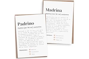 CONTRAXT Quieres ser mi madrina y quieres ser mi padrino. Tarjetas regalo o tarjetas con sobre Ideas originales peticion padrino y madrina bautizo o boda