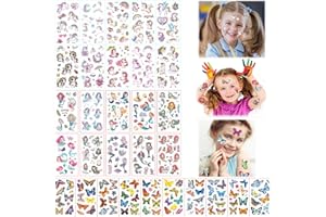 ‎FHLBESTYU Fhlbestyu 350+ Tattoo Kinder Tattoo Set Kinder Mädchen Jungen, Kinder Tattoo Mädchen Kindertattoos Jungs Temporäre Tattoos Kind, Glitzertattoos Kinder Set Kindergeburtstag Mitgebsel