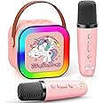 Dromlag Unicorn Gifts for Girls, Karaoke Machine 2 Microphones for Kids Toys for 3-12 Year Old Girls Gifts Kids Microphone Girls Birthday Presents Girls Toys Age 3-12 Christmas Xmas Gifts for Kids