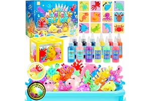 IKIDIKI Gel Magico per Creare Folletti d'acqua, Giocattolo Bambini 5 6 7 8 9 Anni Regalo Bambina 4-10 Anni Giochi da Spiaggia Giardino Natale Regalo Bambina Creativi Magic Jelly Colori per Bambini Creare