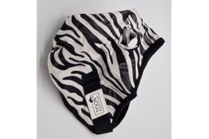 TYSONS BREECHES Zebra Fliegenmaske Fliegenschutzmaske Fliegenhaube mit oder ohne Ohren Mini Shetty MS S P VB WB X Full Tysons mit leichtem Gummizug (OHNE Ohren, Vollblut)