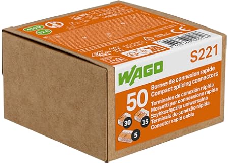 WAGO brokig låda 50 terminaler - 30 x 2, 15 x 3 och 5 x 5 ingångar - Amazon Deal & Rabatt
