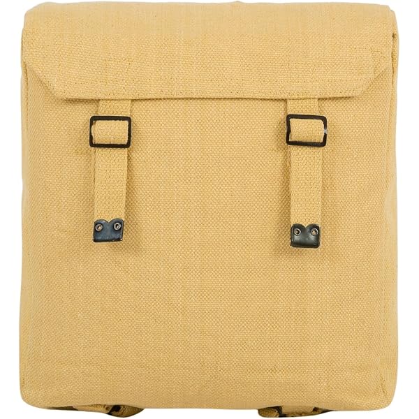 Sac à Dos Highlander Web – Grand Modèle En Toile De Coton Vintage, Couleur Kaki/beige, Neuf Sous Blister