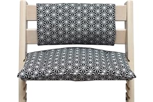 Blausberg Baby - Sitzkissen Kissen Polster Set Junior für Tripp Trapp ohne Schlitz im Sitzkissen, Materialien OEKO-TEX® Standard 100 zertifiziert (Happy Star Blueberry Blau)