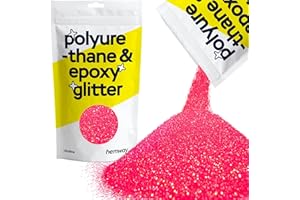 HEMWAY Purpurina para resina cristales metálicos fluorescentes de color rosa para manualidades con epoxi copos ultrafinos vasos de cera derretida 100 g/3,5 oz