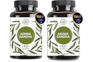 ECO WASSY Ashwagandha Biologica. 240 Capsule ad Alta Potenza. Vegano, 100% Naturale e Puro. Senza Additivi | Benessere Mentale e Fisico, Antistress. Integratore Adattogeno Dall'India.