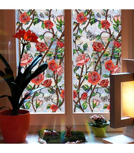 Adesivi Finestre Fiori 3 Pezzi - Prisma Suncatcher Effetto Arcobaleno, Anti-Collisione Uccelli - Foto 6