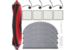 VIEWALL Q10 S5+ Accesorios para Roborock Q10 S5+, Q10 S5 aspiradora,1 Cepillo Principal,4 filtros HEPA,4 toallitas,4 cepillos Laterales,1 Cepillo,1 Destornillador