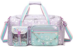 HTGROCE Bolsa de Gimnasia con Compartimento Zapatos, Bolsa Travel Duffel para avión,Sport Gym Tote Bags Niña Weekend